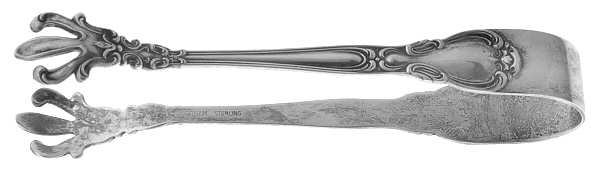 Chantilly (Sterling, 1950, "Gorham", No Monograms) Small Sugar Tongs