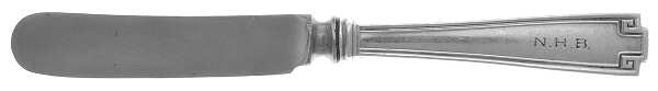 Etruscan (Sterling, 1913, Monograms) Baby Knife with Stainless Blade by Gorham Silver