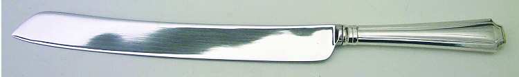 Fairfax (Sterling, 1910, Monograms) Wedding Cake Knife with Stainless Blade HC