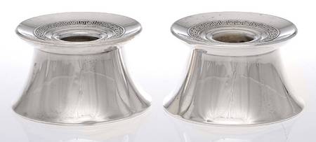 Etruscan (Sterling, Hollowware) Pair of Weighted Candleholders