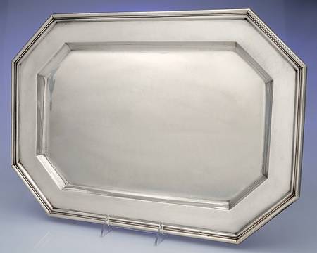 Fairfax (Sterling, Hollowware) Medium Sterling Meat Plate No Well