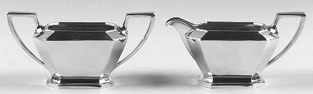 Fairfax (Sterling, Hollowware) Mini Sterling Creamer and Open Sugar