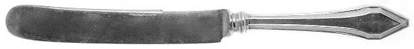 Clermont (Sterling, 1915, Monograms) Old French Hollow Knife with Bolster by Gorham Silver