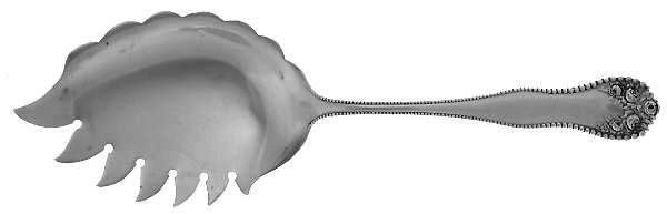 Lancaster (Sterling, 1897, Monograms) Entree Server Solid Piece by Gorham Silver