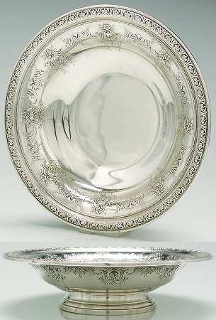 King Edward (Sterling, Hollowware) Round Sterling Footed Centerpiece