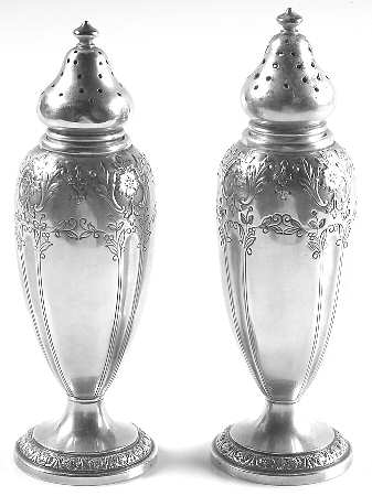 King Edward (Sterling, Hollowware) Salt and Pepper Set