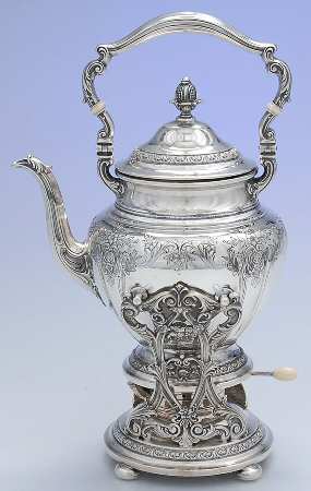 King Edward (Sterling, Hollowware) Kettle, Stand & Burner