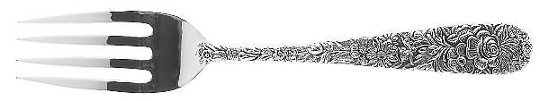 Olde Bouquet (Silverplate) Medium Solid Cold Meat Serving Fork