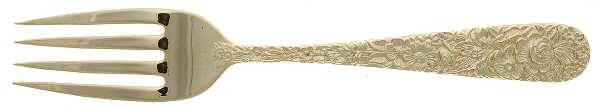 Golden Olde Bouquet (Gold Electroplate) Medium Solid Cold Meat Serving Fork