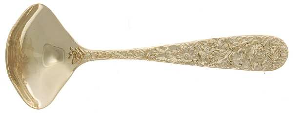 Golden Olde Bouquet (Gold Electroplate) Solid Gravy Ladle