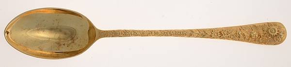 Golden Olde Bouquet (Gold Electroplate) Solid Serving Spoon