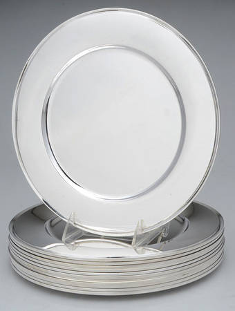 Pyramid (Sterling, 1927, Hollowware) (Set of 12) 11" Dinner Plates