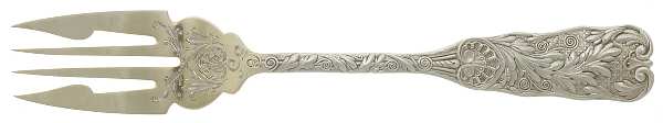 St. Cloud (Sterling, 1885, Monograms) Individual Salad Fork Bright Cut