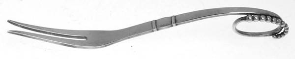 Ornamental Items (Sterling) 2 Tine Small Cold Cut Fork