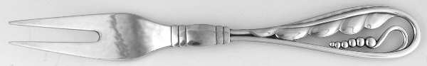 Ornamental Items (Sterling) Large 2-Tine Cold Cut Serving Fork