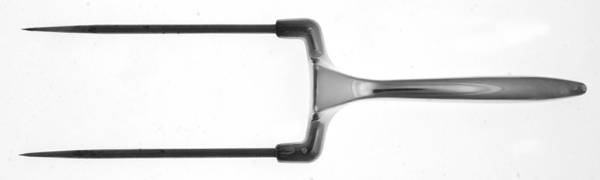 Georgian (SILVERPLATE) Small Steak Carving Fork with Stainless Prongs