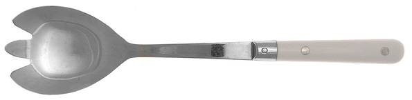 Le Prix-White (Stainless) Pierced Solid Serving Spoon