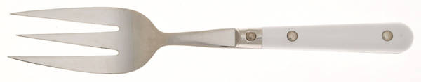 Le Prix-White (Stainless) Medium Solid Cold Meat Serving Fork by Ginkgo