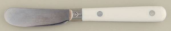 Le Prix-White (Stainless) Butter Spreader Hollow Hdl-Paddle/Stainless Blade