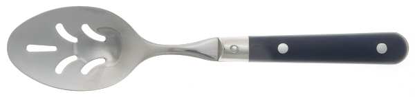 Le Prix-Navy Blue (Stainless) Pierced Solid Serving Spoon by Ginkgo