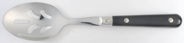 Le Prix-Black (Stainless) Pierced Solid Serving Spoon