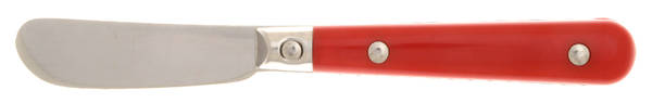 Le Prix-Red (Stainless) Butter Spreader Hollow Hdl-Paddle/Stainless Blade