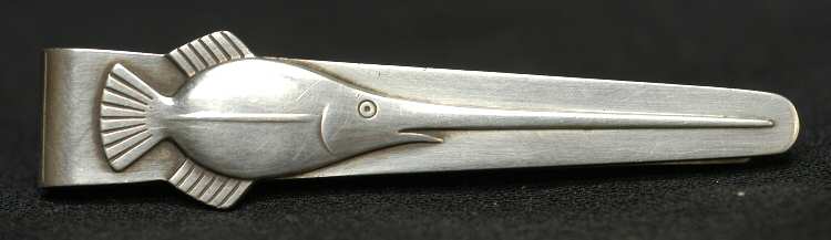 Jewelry (Sterling, Holloware) Tie Clip