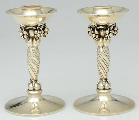 264A (Sterling, Hollowware) Pair of 5" Candlesticks