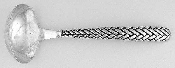 Weave (Silverplate) Solid Gravy Ladle by Godinger