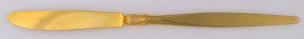Petal (Gold Electroplated) Modern Solid Knife