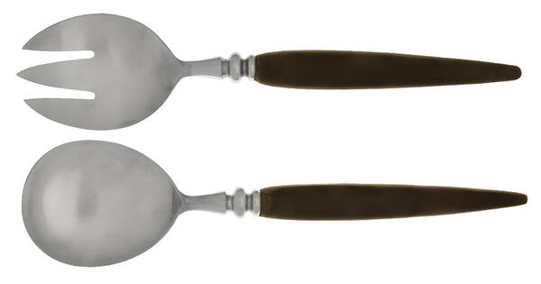 GUI1 (Stainless) (2 Pc) Solid Salad Set by Guildcraft