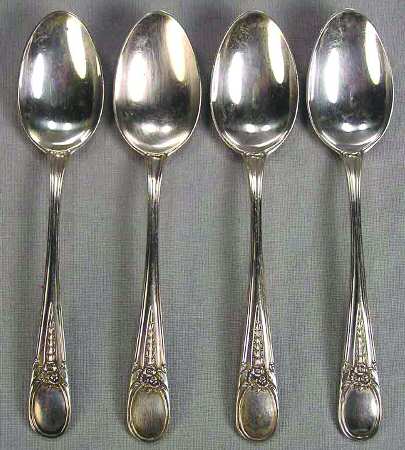 Flowered Antique (Sterling, 1940) Demitasse Spoon