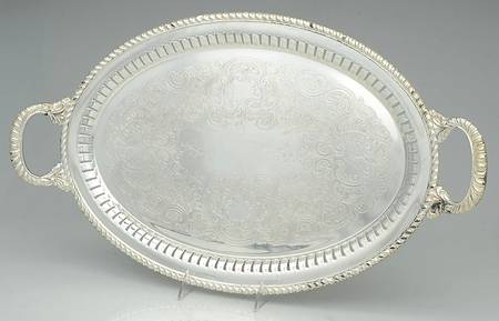Silverplate Hollowware 18" Waiter Tray by Gotham Silver