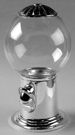 Silverplate Hollowware Candy/Gum Ball Dispenser