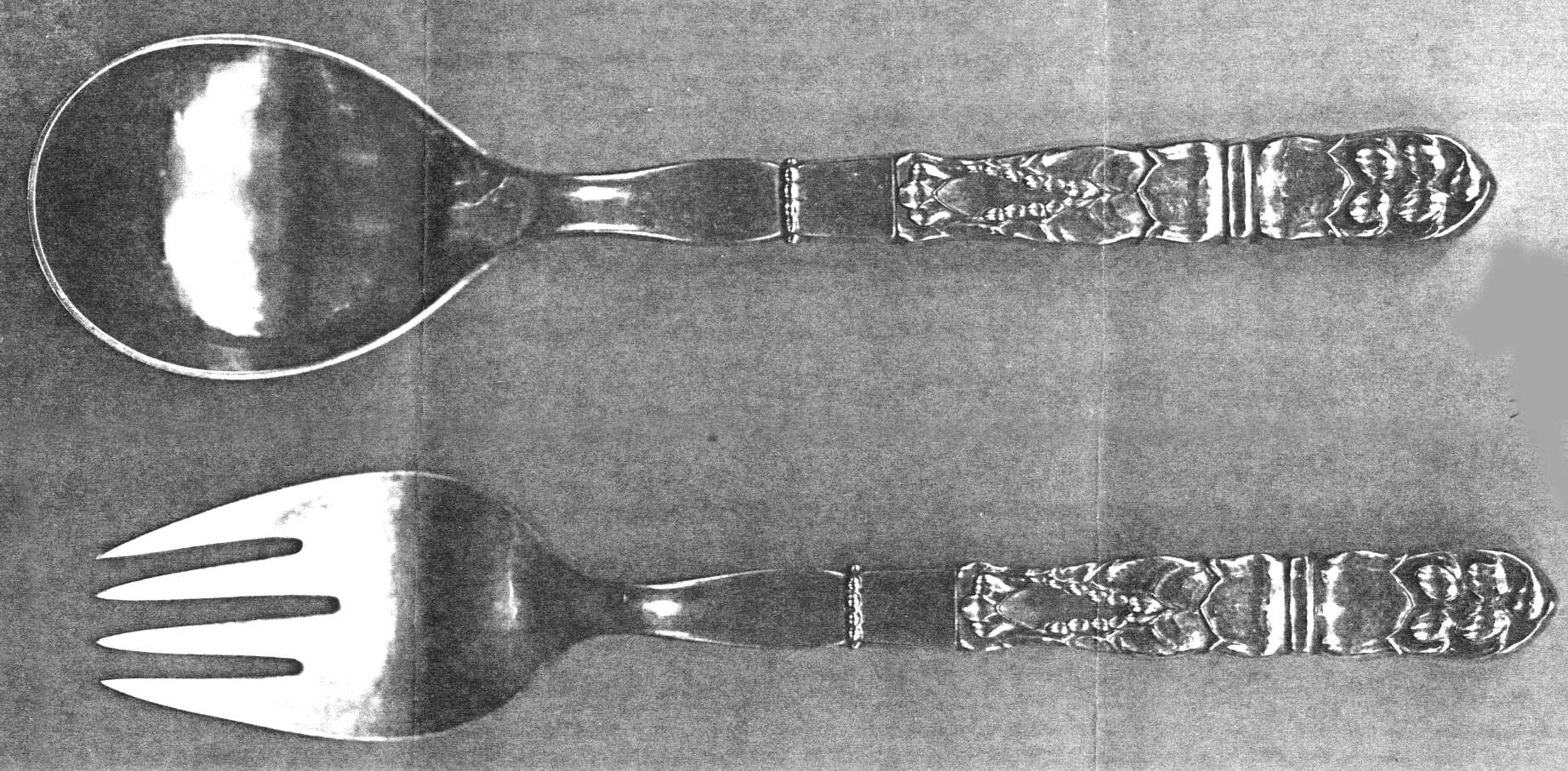 No. 54 (Sterling) 2 Piece Salad Set Hollow Handle Sterling Bowl