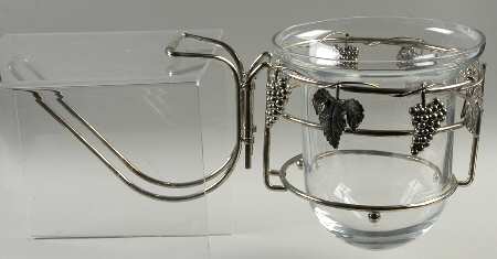 Grape (Silverplate, Hollowware) Tableside Champagne Holder w/Glass Liner