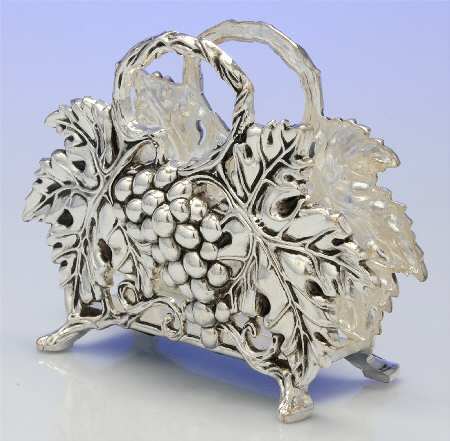 Grape (Silverplate, Hollowware) Silverplate Napkin Holder
