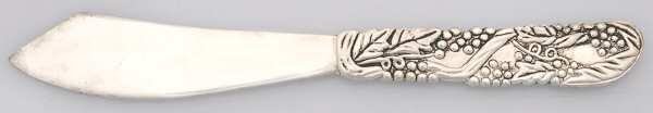 Grape (Silverplate, Hollowware) Solid Cheese Spreader
