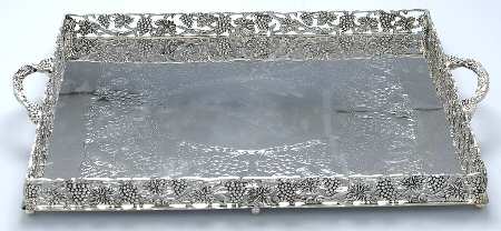Grape (Silverplate, Hollowware) 19" Gallery Tray