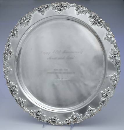 Grape (Silverplate, Hollowware) 16" Round Tray