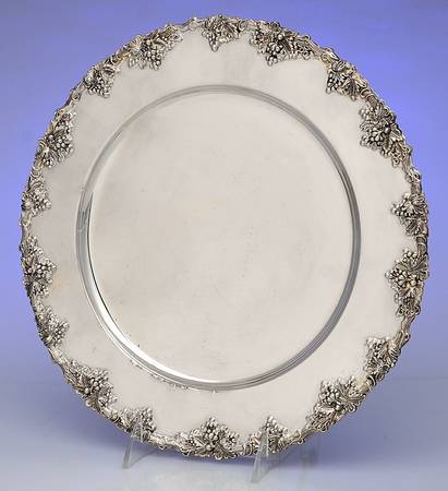 Grape (Silverplate, Hollowware) 12" Round Tray