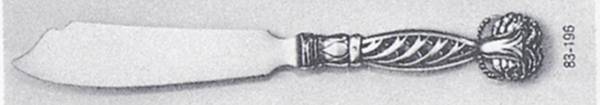 No. 83 Ornamental (Sterling) Large Solid Piece Cake Knife by Georg Jensen (Denmark)