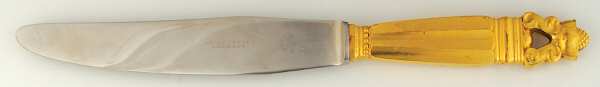 Acorn-Gold Vermeil (Sterling) Modern Hollow Knife