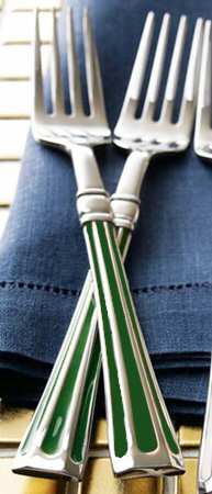 Stripe Enamel-Green (Stainless) by Godinger