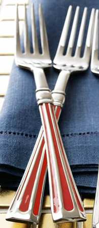 Stripe Enamel-Red (Stainless) by Godinger