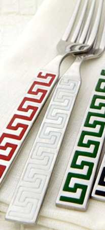 Greek Key-White (Stainless) by Godinger