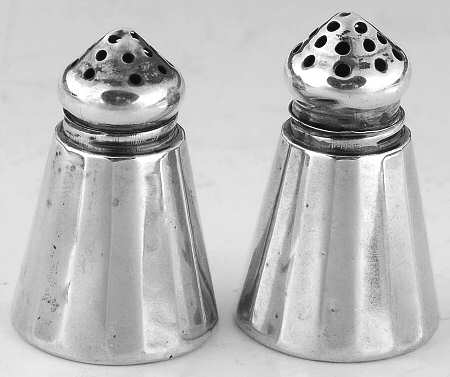 2844 (Sterling, Hollowware) Individual Salt and Pepper Set