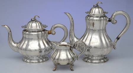 GKZ1 (Sterling, Hollowware) 3 Pc Tea Set (STP, SCP, CR)