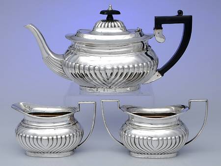 Silverplate Hollowware 3 Pc Tea Set (PTP, PCR, PSUO) by Gentry Silver