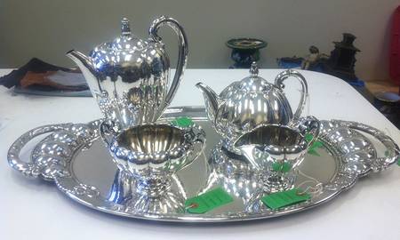 179 (Sterling, Hollowware) 5 Piece Tea Set (SCP, STP, SCR, SSUO, WTL)